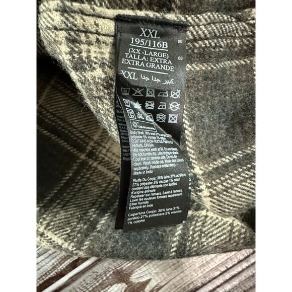 AllSaints Hamlin Flannel Plaid overshirt color Brown size 2XL NWT mspr 198 - Picture 4 of 6